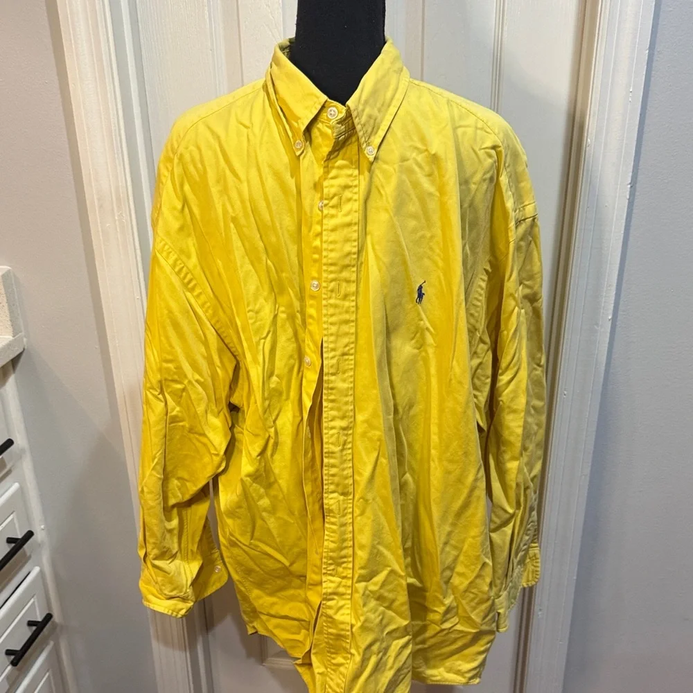 Polo by Ralph Lauren Yellow Shirt Jacket - Picture 1 of 5